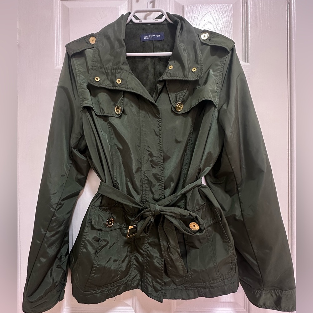 Army Green Short Rain Coat